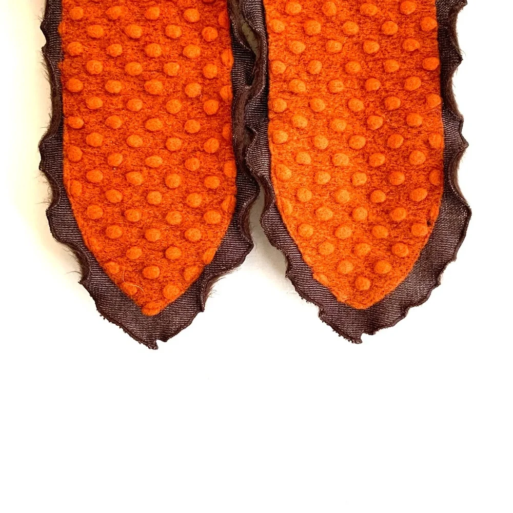 Scarf Wrap Burnt Orange Wool Outer Faux Fur Lining
